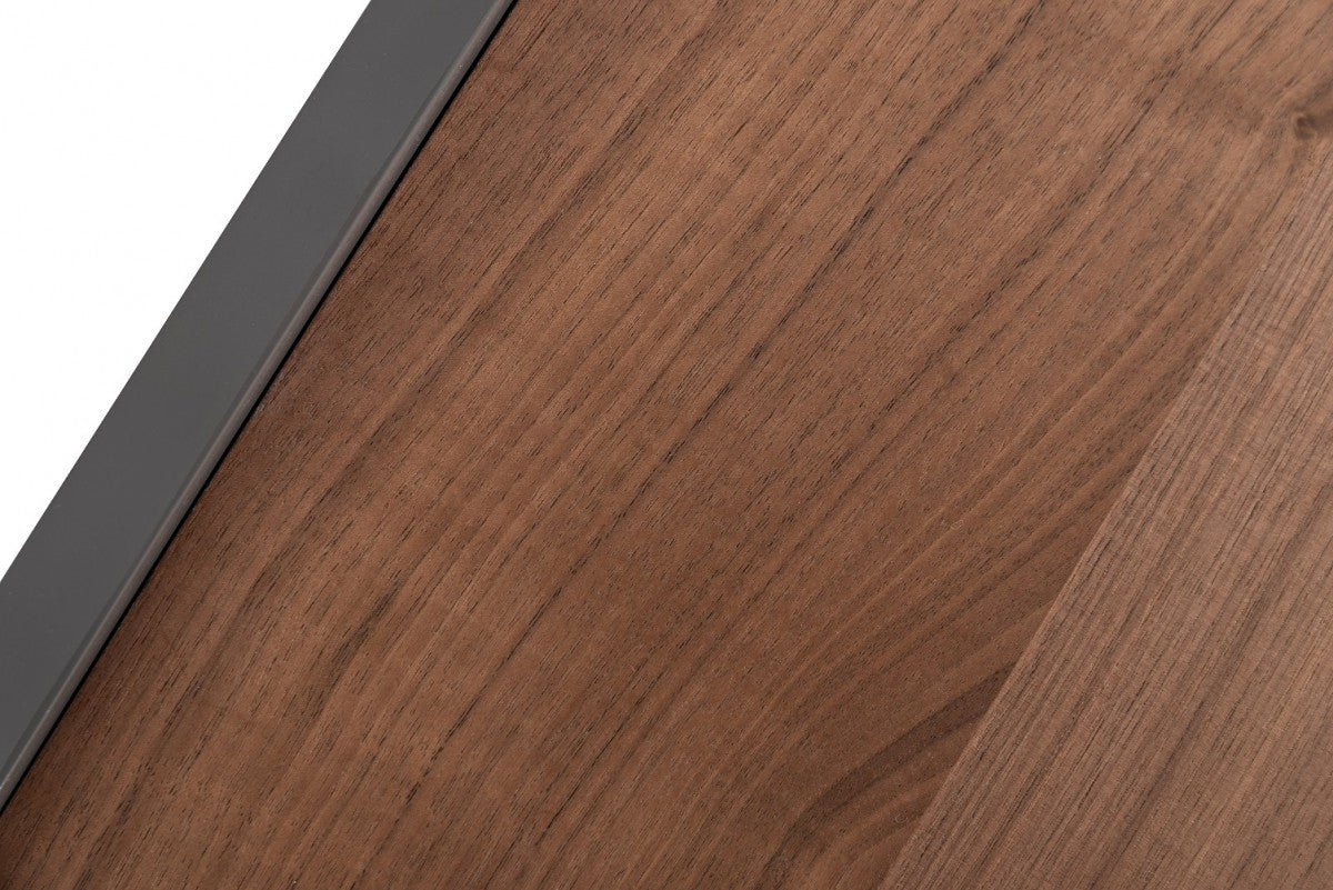 Modern Walnut Nightstand With Drawer Box And Shelf By Homeroots | Nightstands | Modishstore - 6