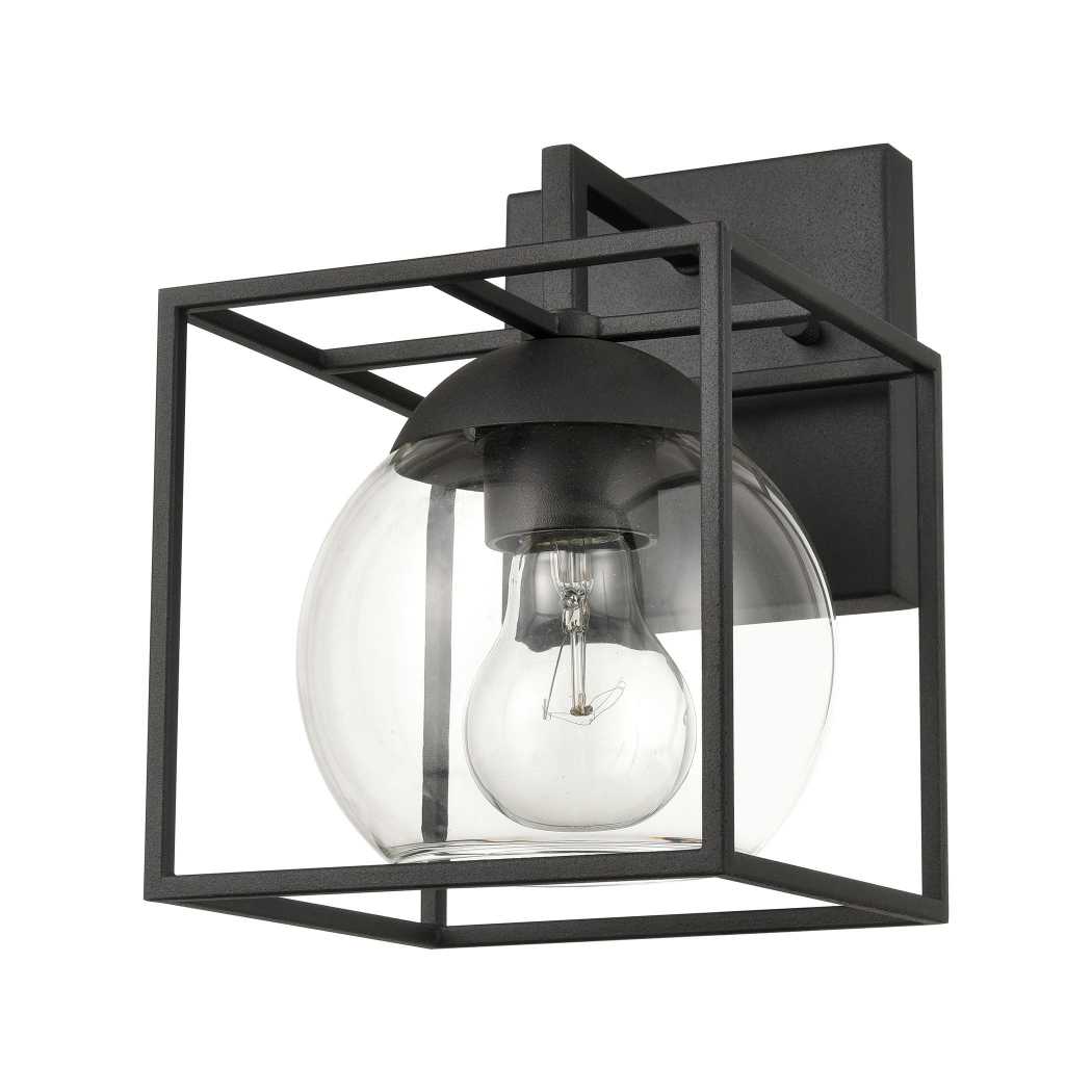 Cubed 9'' High 1-Light Outdoor Sconce - Charcoal By ELK |Sconces |Modishstore - 2