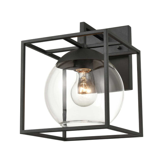 Cubed 11'' High 1-Light Outdoor Sconce - Charcoal By ELK |Sconces |Modishstore 