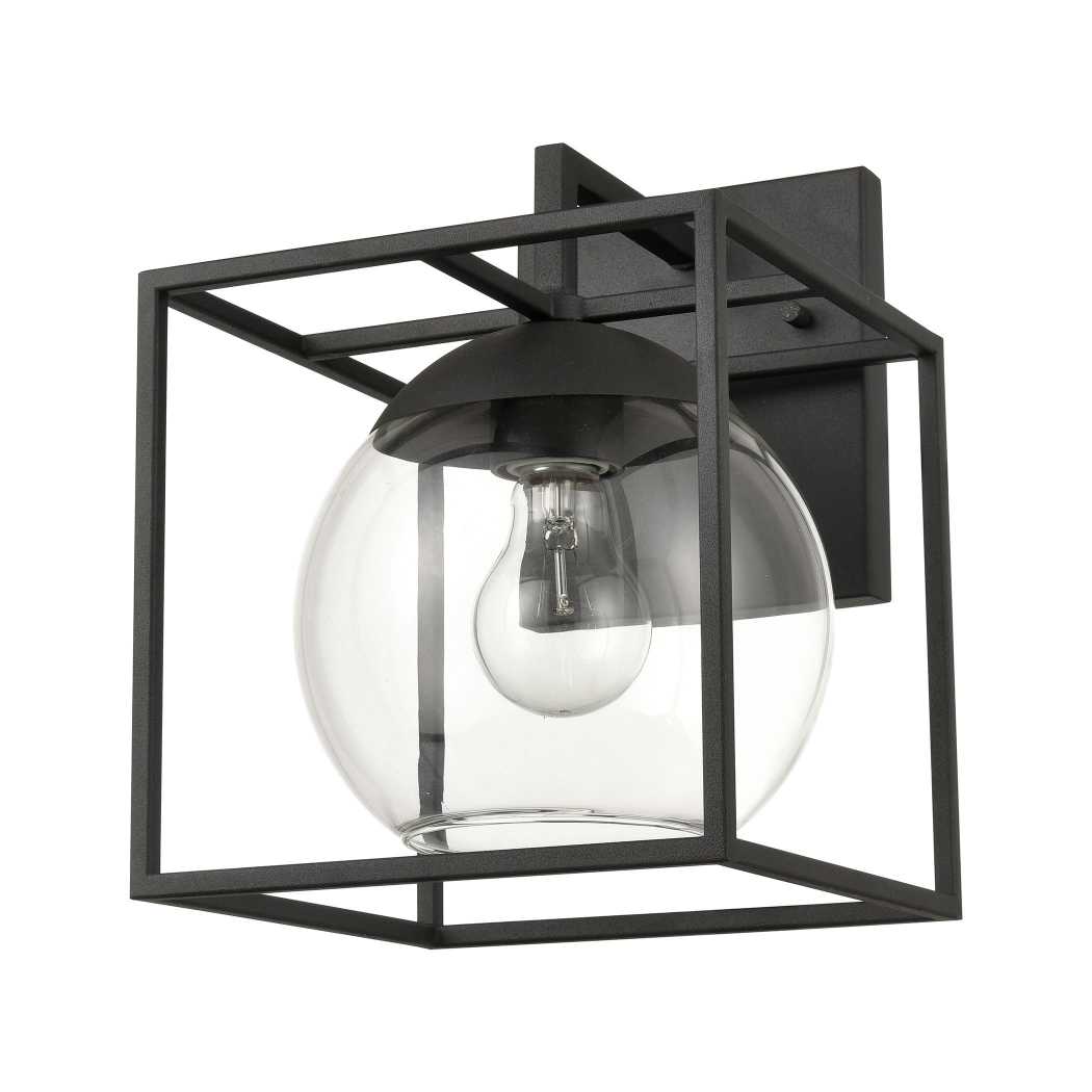 Cubed 11'' High 1-Light Outdoor Sconce - Charcoal By ELK |Sconces |Modishstore - 2