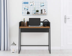 Contemporary Brown and Black Computer And Writing Desk By Homeroots