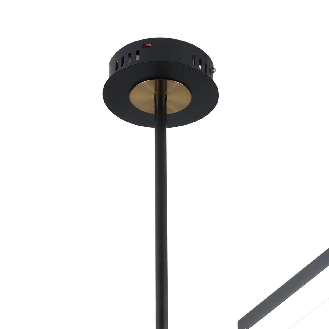 Asymmetric Black and Gold Six Light Ceiling Light By Homeroots | Chandeliers | Modishstore - 9
