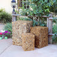 Garden Age Supply Harini Teak Branch Mosaic Box/Column - Set Of 3 | Outdoor Stools & Benches | Modishstore-2