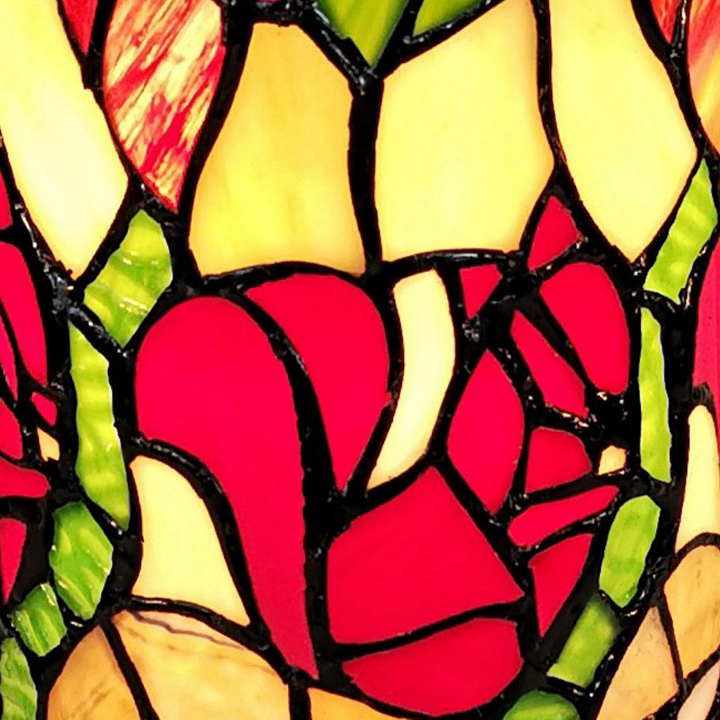 11" Tiffany Style Red Floral Accent Table Lamp By Homeroots | Table Lamps | Modishstore - 5