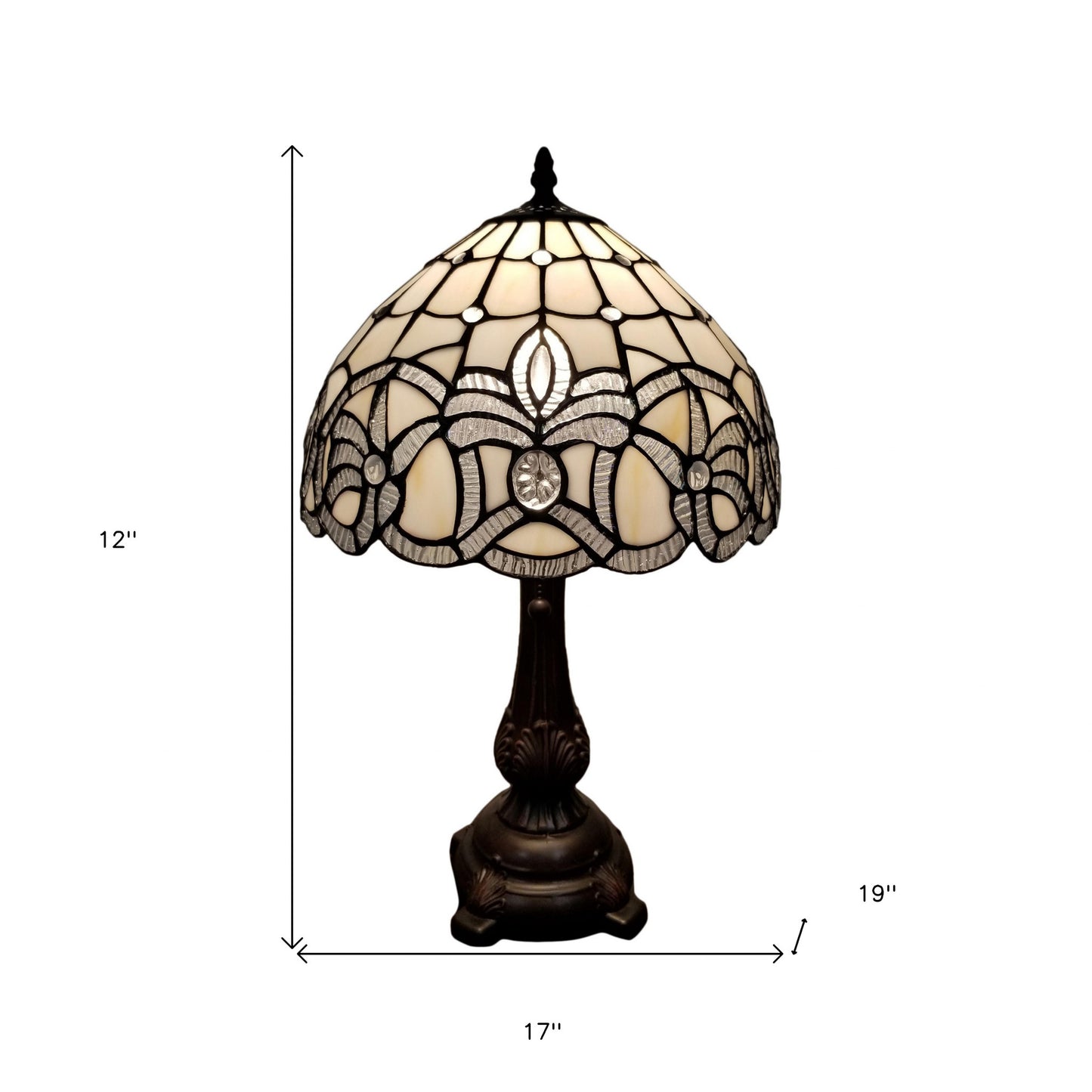 19" Tiffany Style Antique Vintage Table Lamp By Homeroots | Table Lamps | Modishstore - 7