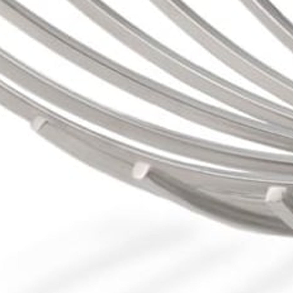 Shiny Silver Open Spike Centerpiece Bowl By Homeroots | Trays | Modishstore - 6