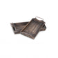 22" Brown Rectangular Wood Handmade Tray Handles By Homeroots | Trays | Modishstore - 2