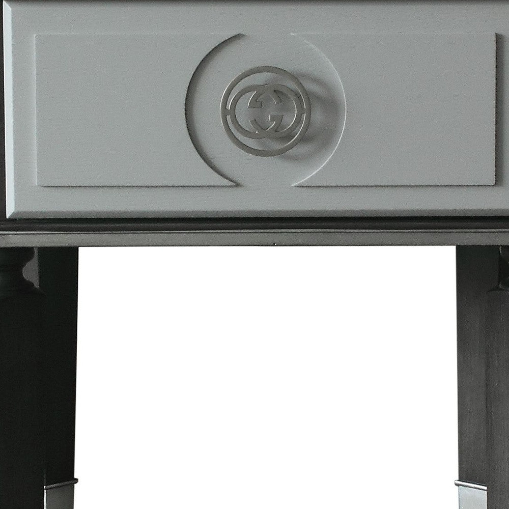 24" Charcoal And Light Gray Manufactured Wood Square End Table By Homeroots | End Tables | Modishstore - 5