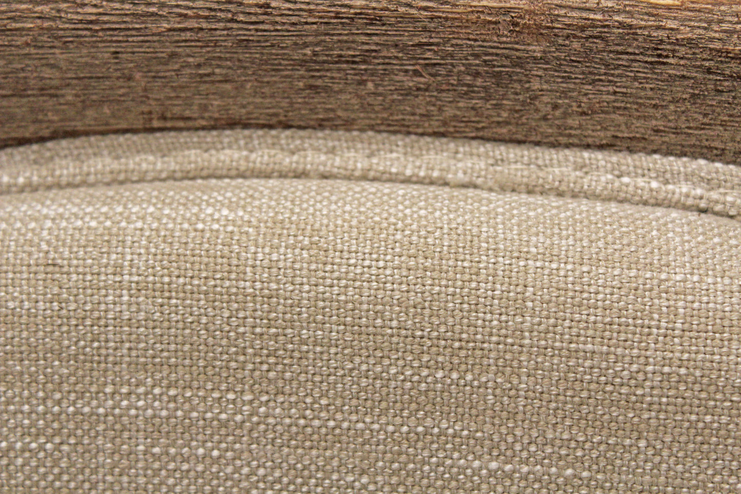 26" Ivory Linen And Natural Solid Color Arm Chair By Homeroots | Armchairs | Modishstore - 9