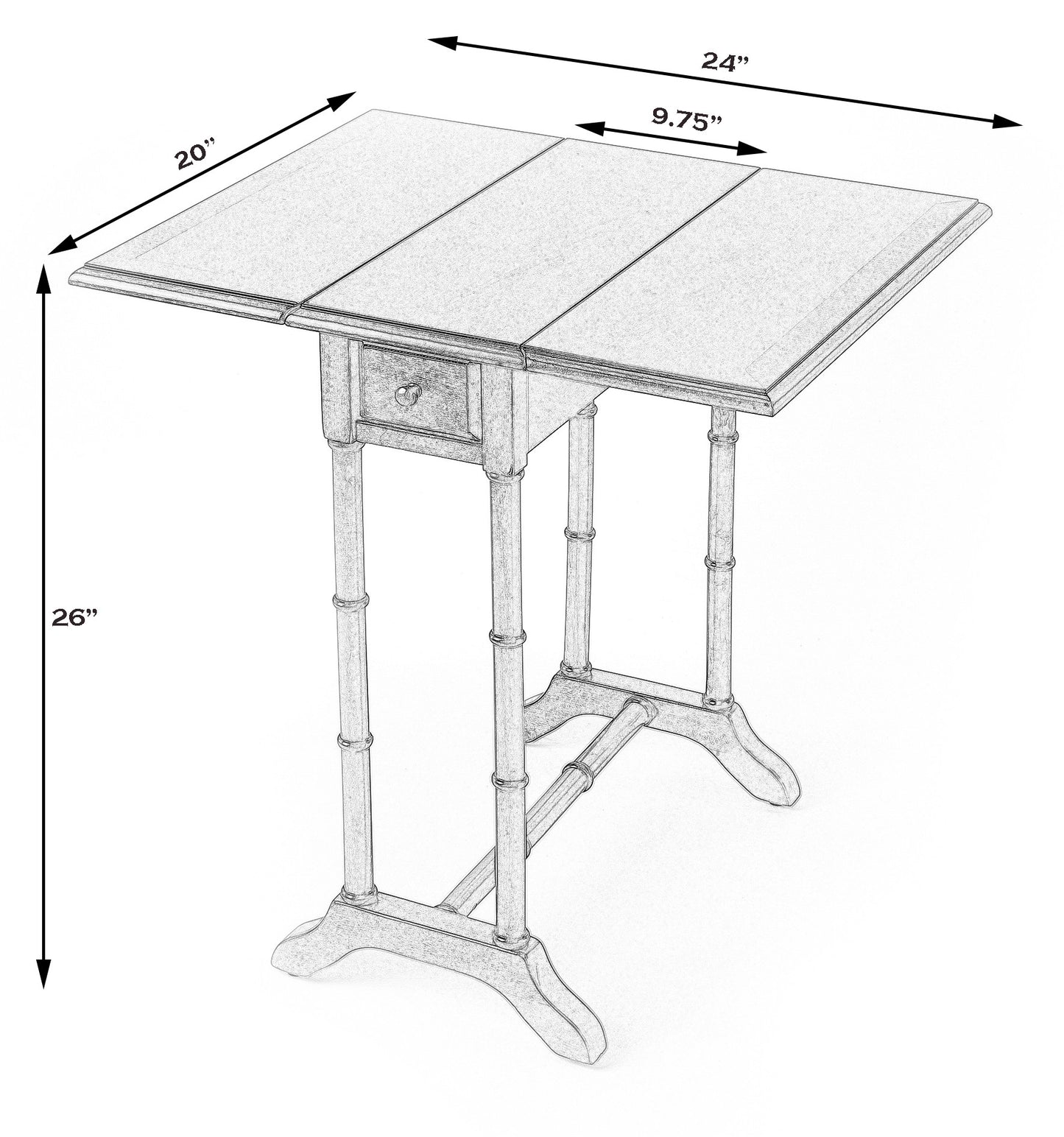 26" Gray Solid And Manufactured Wood Rectangular End Table With Drawer By Homeroots | End Tables | Modishstore - 8