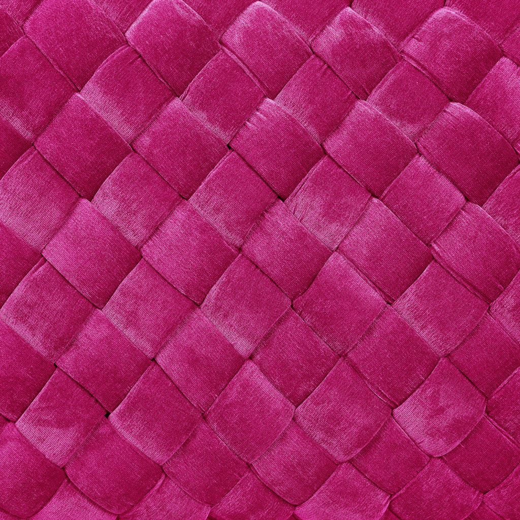 39" Fuchsia And Black Upholstered Velvet Bench By Homeroots | Benches | Modishstore - 8