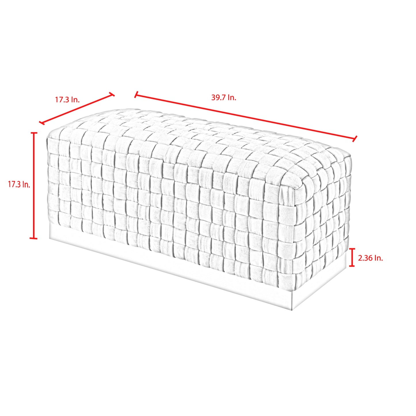 40" Lilac And Gold Upholstered Velvet Bench By Homeroots | Benches | Modishstore - 8