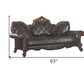 93" Dark Brown Faux Leather Sofa With Three Toss Pillows By Homeroots