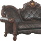 93" Dark Brown Faux Leather Sofa With Three Toss Pillows By Homeroots