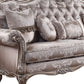 94" Fabric Imitation silk And Champagne Sofa With Five Toss Pillows By Homeroots