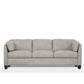 81" Dusty White Leather And Black Sofa By Homeroots