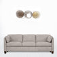 81" Dusty White Leather And Black Sofa By Homeroots