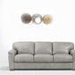 91" Gray Leather And Black Sofa By Homeroots