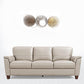 85" Beige Leather And Black Sofa By Homeroots