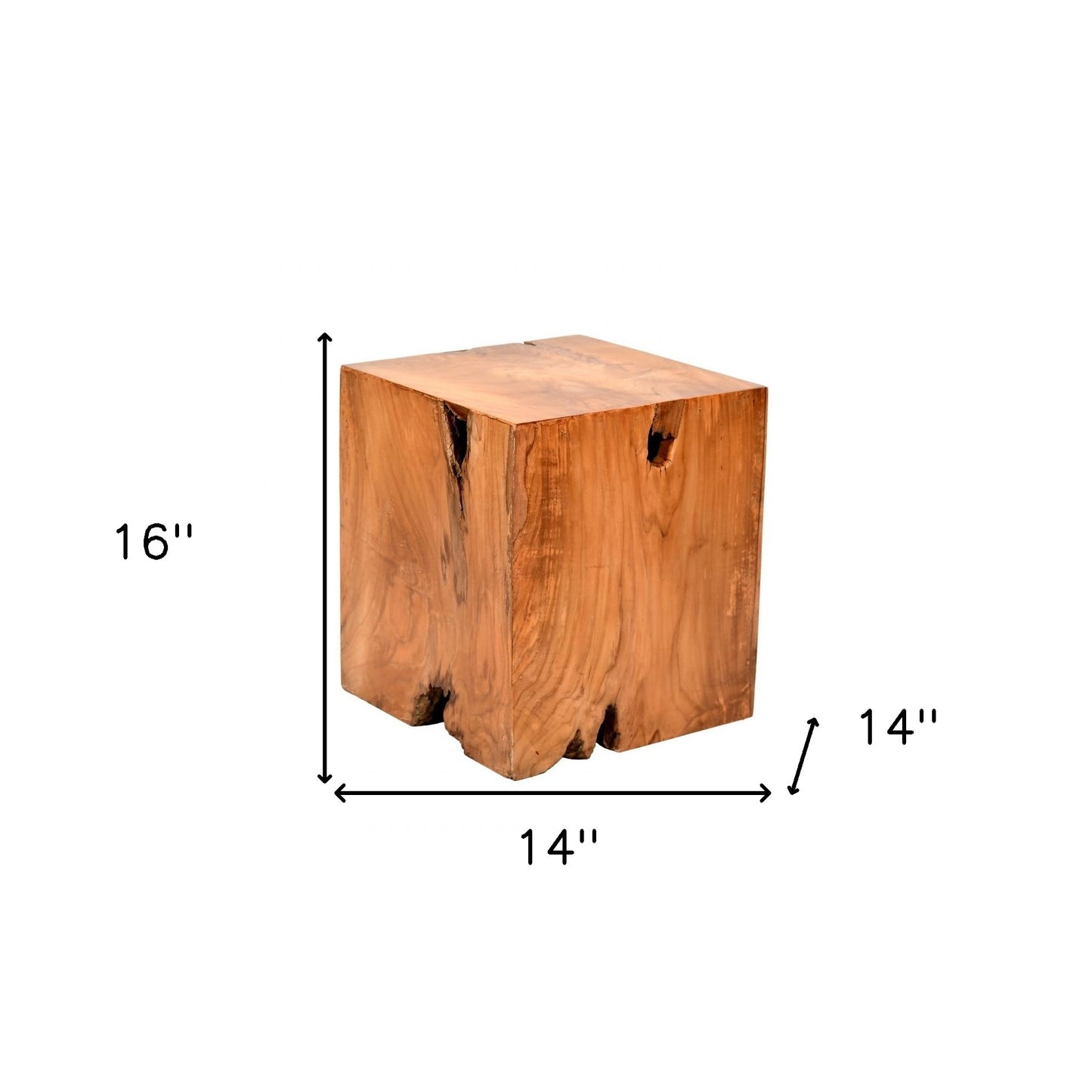 16" Natural Solid Wood End Table By Homeroots | End Tables | Modishstore - 6