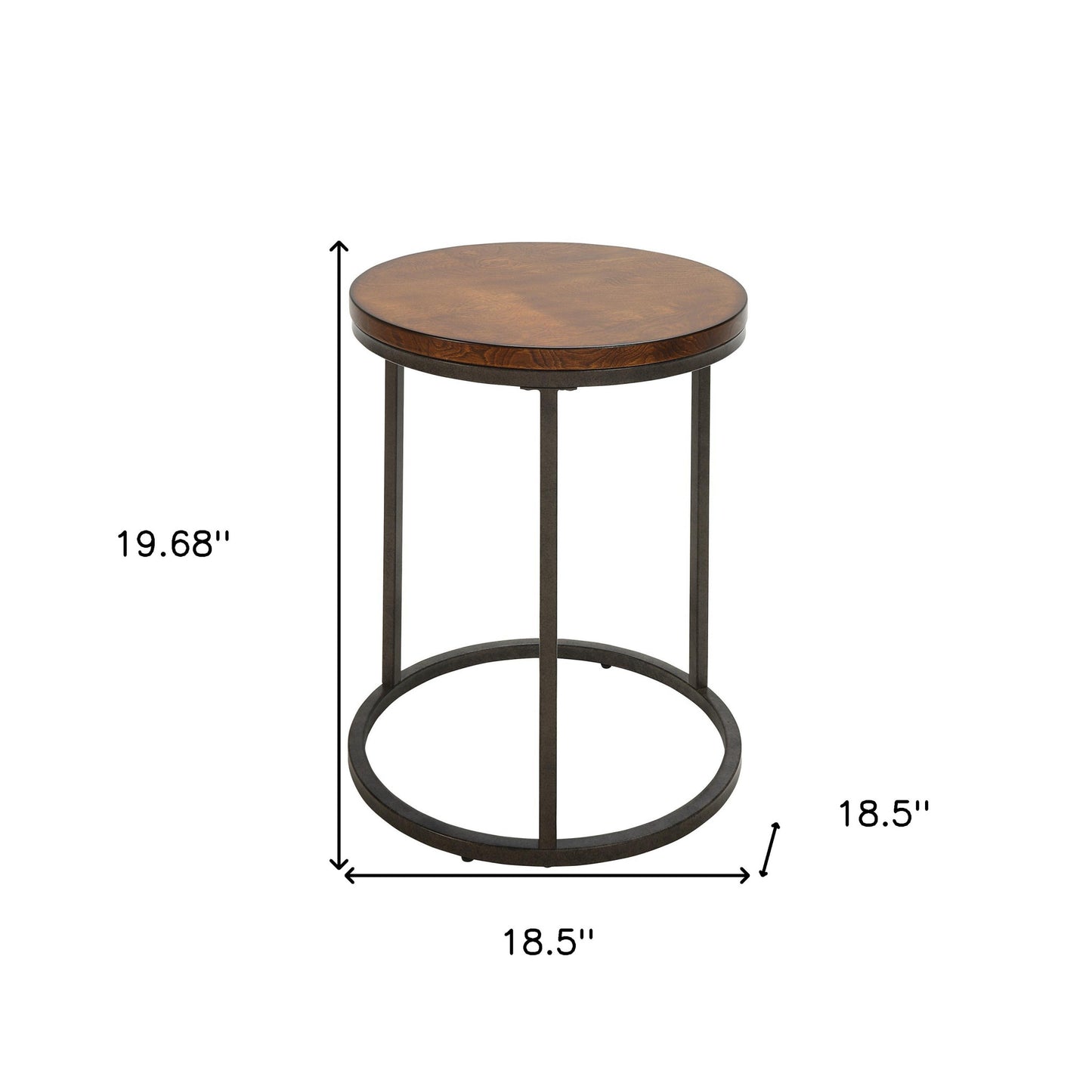 20" Black And Gray Manufactured Wood Square End Table By Homeroots | End Tables | Modishstore - 5