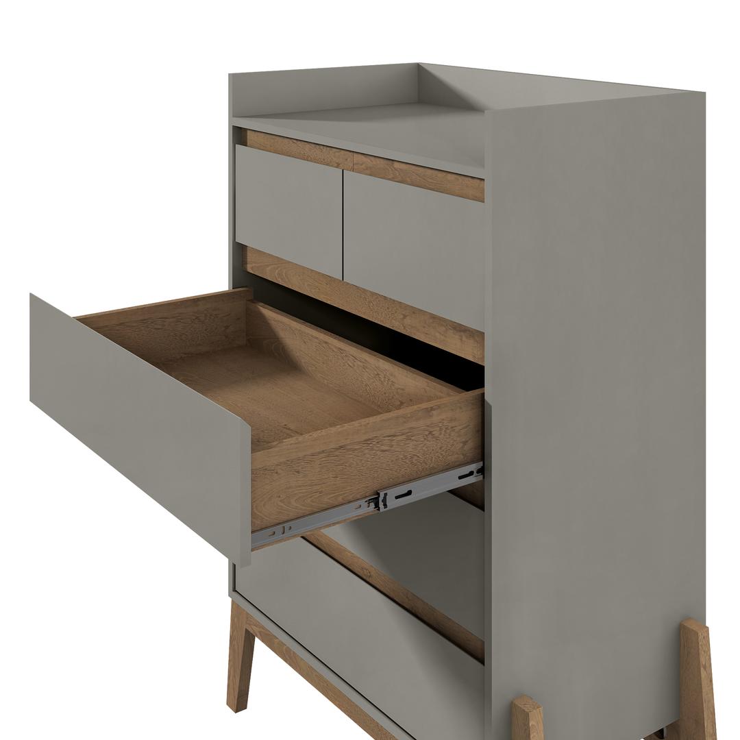 Manhattan Comfort Essence 48.23" Tall Dresser with 5 Full Extension Drawers | Dressers | Modishstore-4