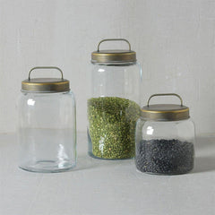 Archer Canister with Metal Lid - Set Of 2 By HomArt
