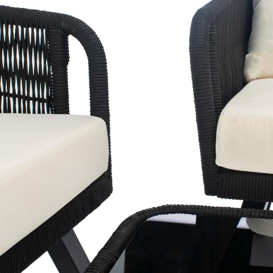 Safavieh Kerson 4Pc Rope Living Set | Outdoor Sofas, Loveseats & Sectionals | Modishstore - 5