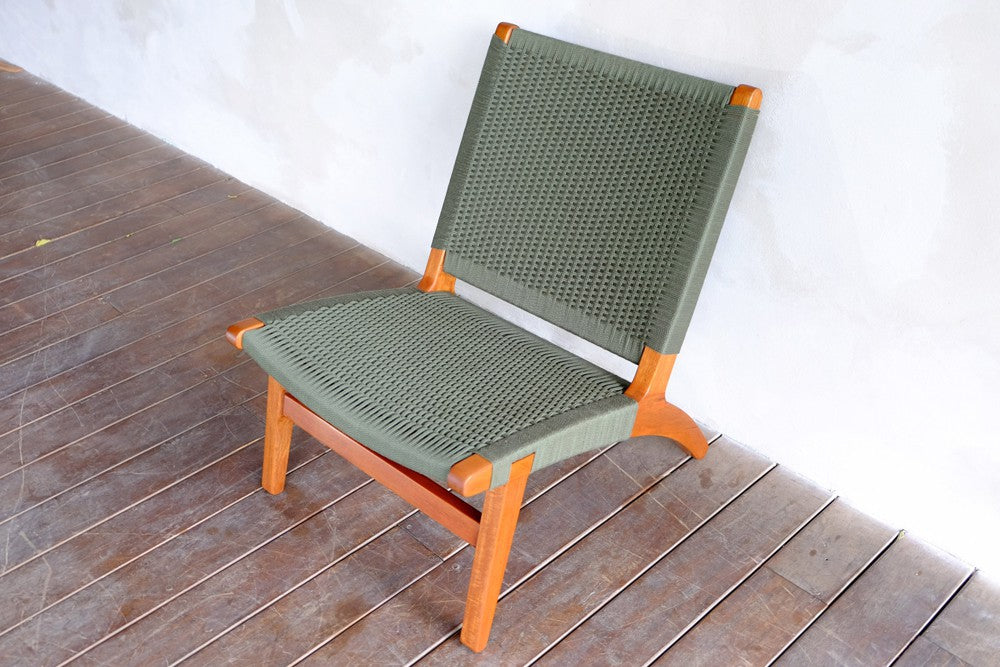 Masaya Woven Manila Lounge Chair - Green | Lounge Chairs | Modishstore - 6