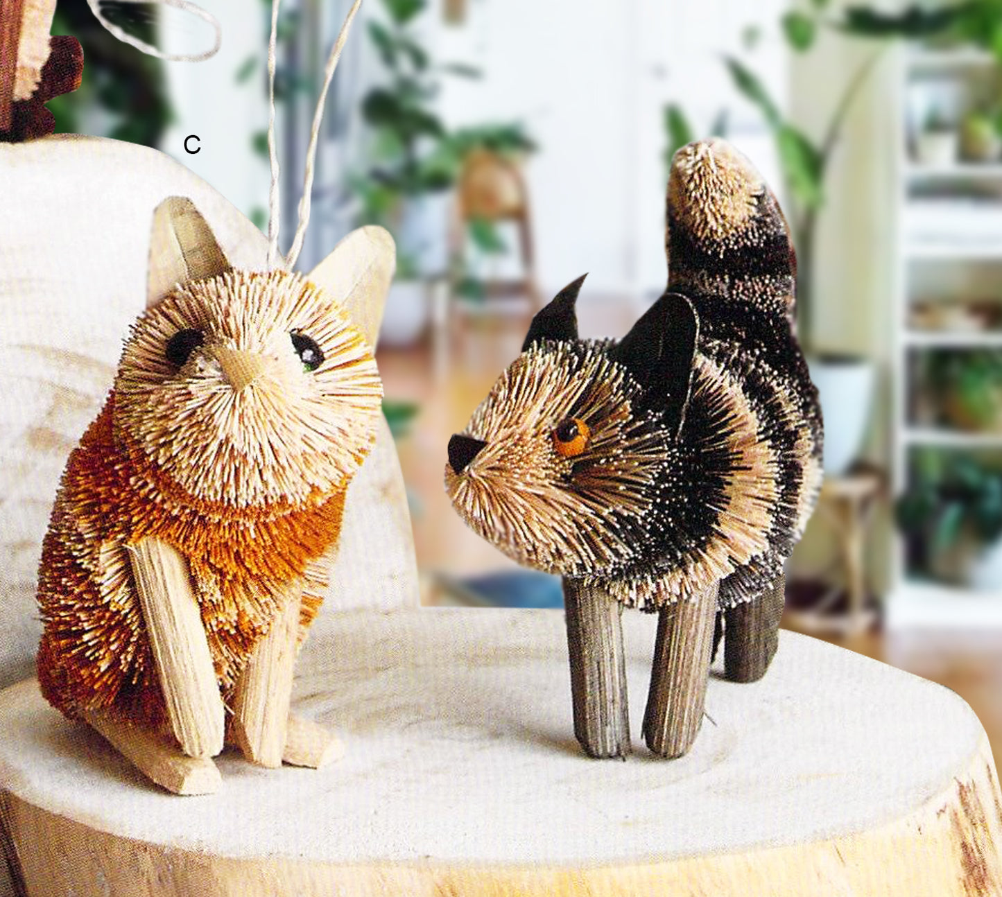 Roost Brushy Kitty Ornaments - Set Of 12-6