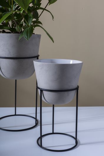 Meliora Collection Pot with Stand By Accent Decor | Planters, Troughs & Cachepots | Modishstore - 2