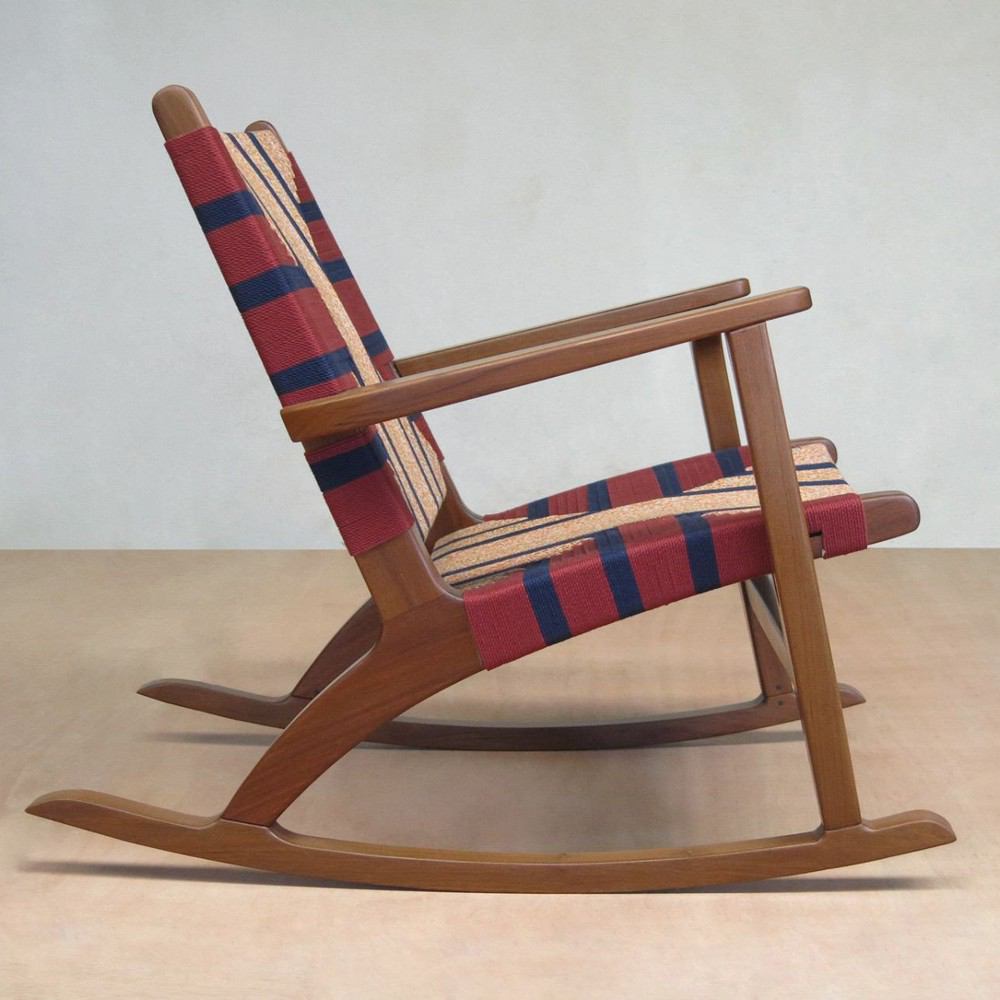 Masaya Handwoven Rocking Chair - Momotombo Pattern And Rosita Walnut | Armchairs | Modishstore - 3
