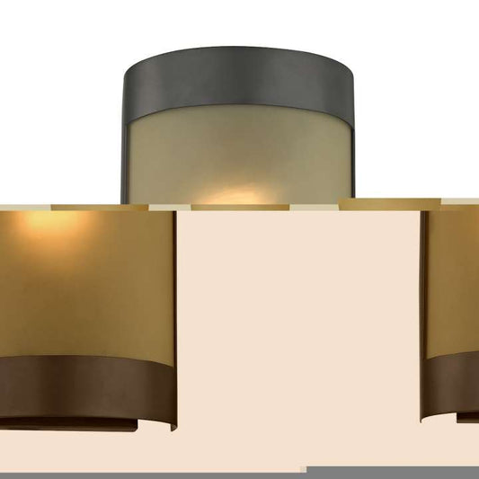 1-Light Wall Sconce in Oil Rubbed Bronze with Light Amber Glass | Sconces | Modishstore