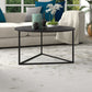 33" Black Steel Round Coffee Table By Homeroots