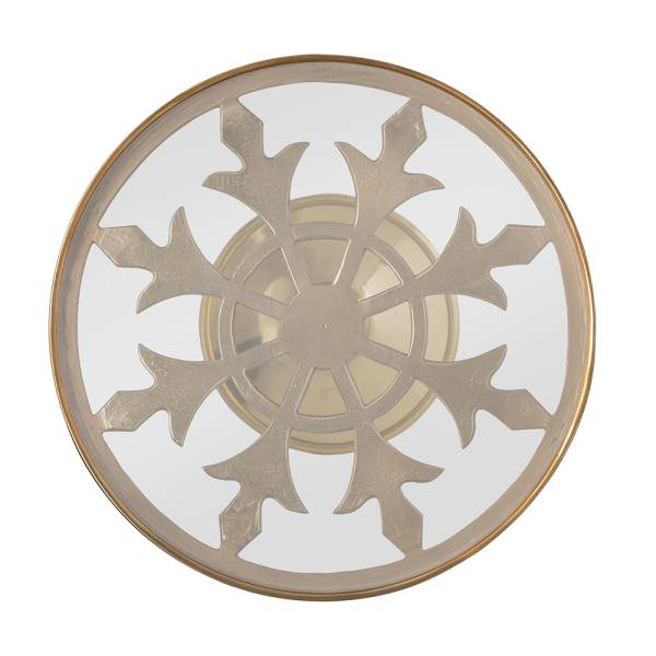 Faux de Lys Polished Brass Finish End Table By SPI Home | End Tables | Modishstore-4