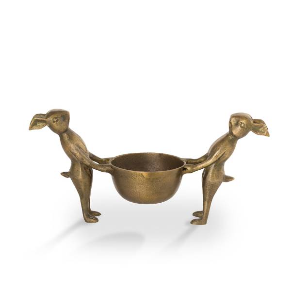 Rabbit Pair Jewelry Holder Bow By SPI Home | Decorative Bowls | Modishstore-3