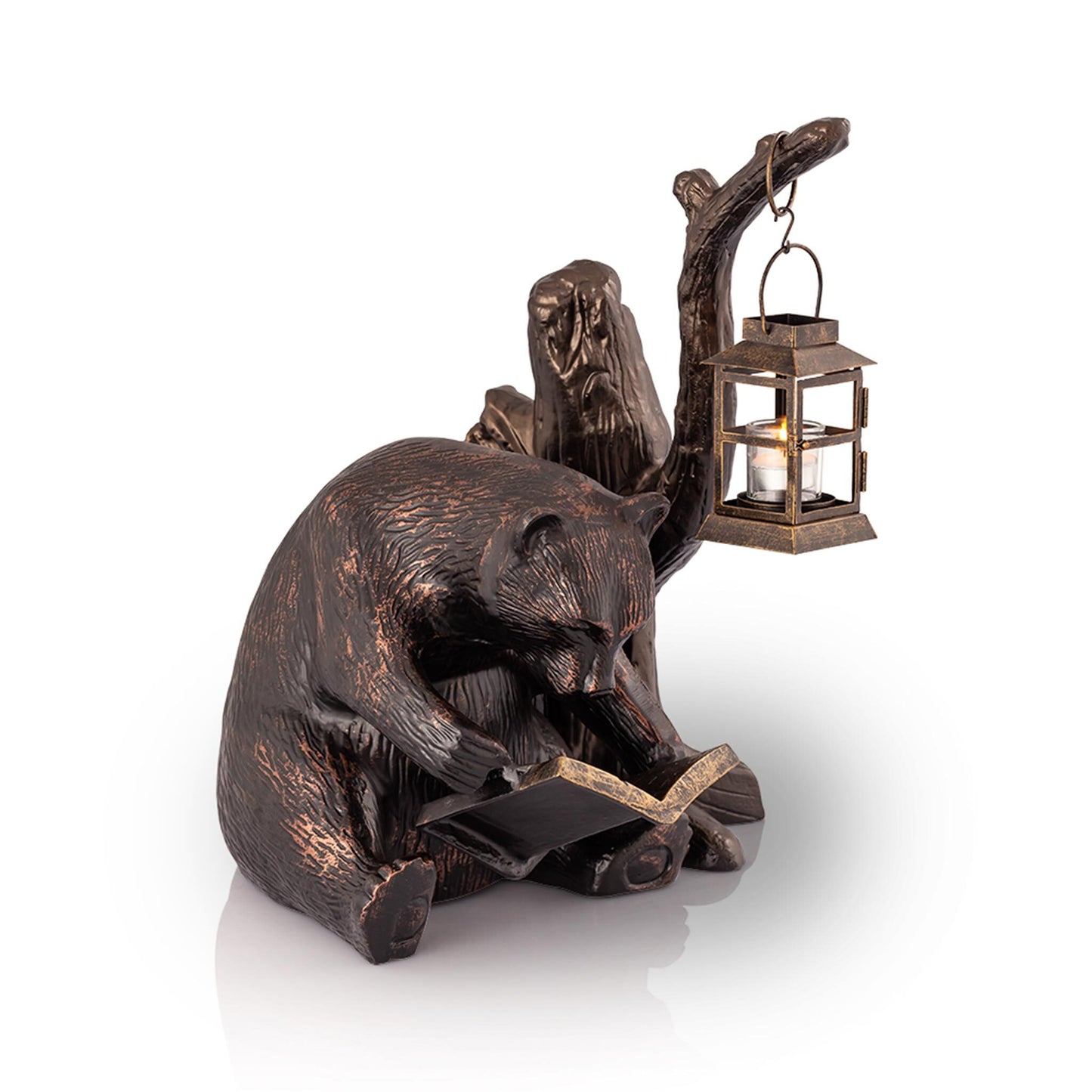 Booklover Bear Garden Lantern By SPI HOME | Lanterns | Modishstore