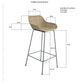Ormond™ Bar Stool Set of 2 By Texture Designideas | Bar Stools | Modishstore-2