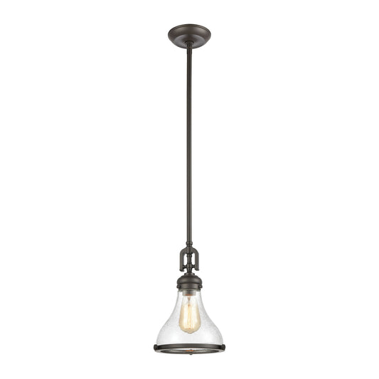 Rutherford 1-Light Mini Pendant with Seedy Glass by ELK Lighting | Modishstore | Pendant Lamps