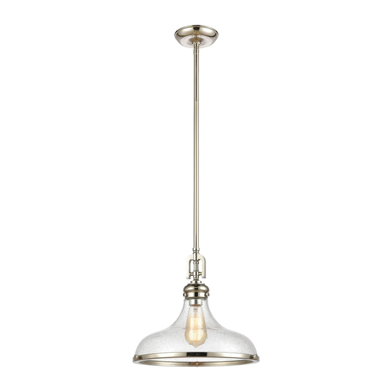 Rutherford 1-Light Pendant with Seedy Glass by ELK Lighting-2