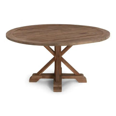 60'' Round Reclaimed Elm Farm Table with X-Base By Atlas