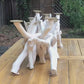 Driftwood 10 Candle Candelabra, Horizontal, White, Bleached by Artisan Living