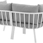 Modway Riverside 2 Piece Outdoor Patio Aluminum Sectional Sofa Set | Outdoor Sofas, Loveseats & Sectionals | Modishstore-32