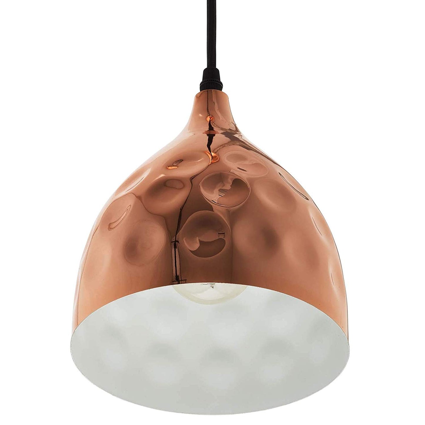 Dimple 11" Bell-Shaped Rose Gold Pendant Light By Modway - EEI-2904 | Pendant Lamps | Modishstore - 4