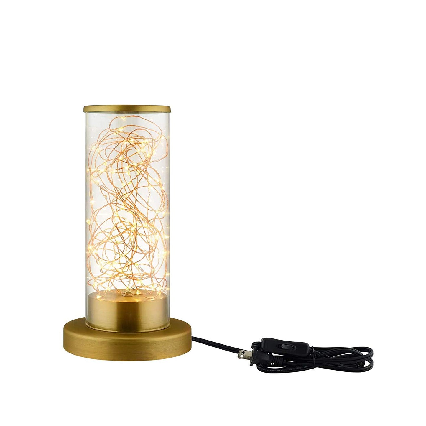 Adore Cylindrical-Shaped Clear Glass And Brass Table Lamp By Modway - EEI-2931 | Table Lamps | Modishstore - 4