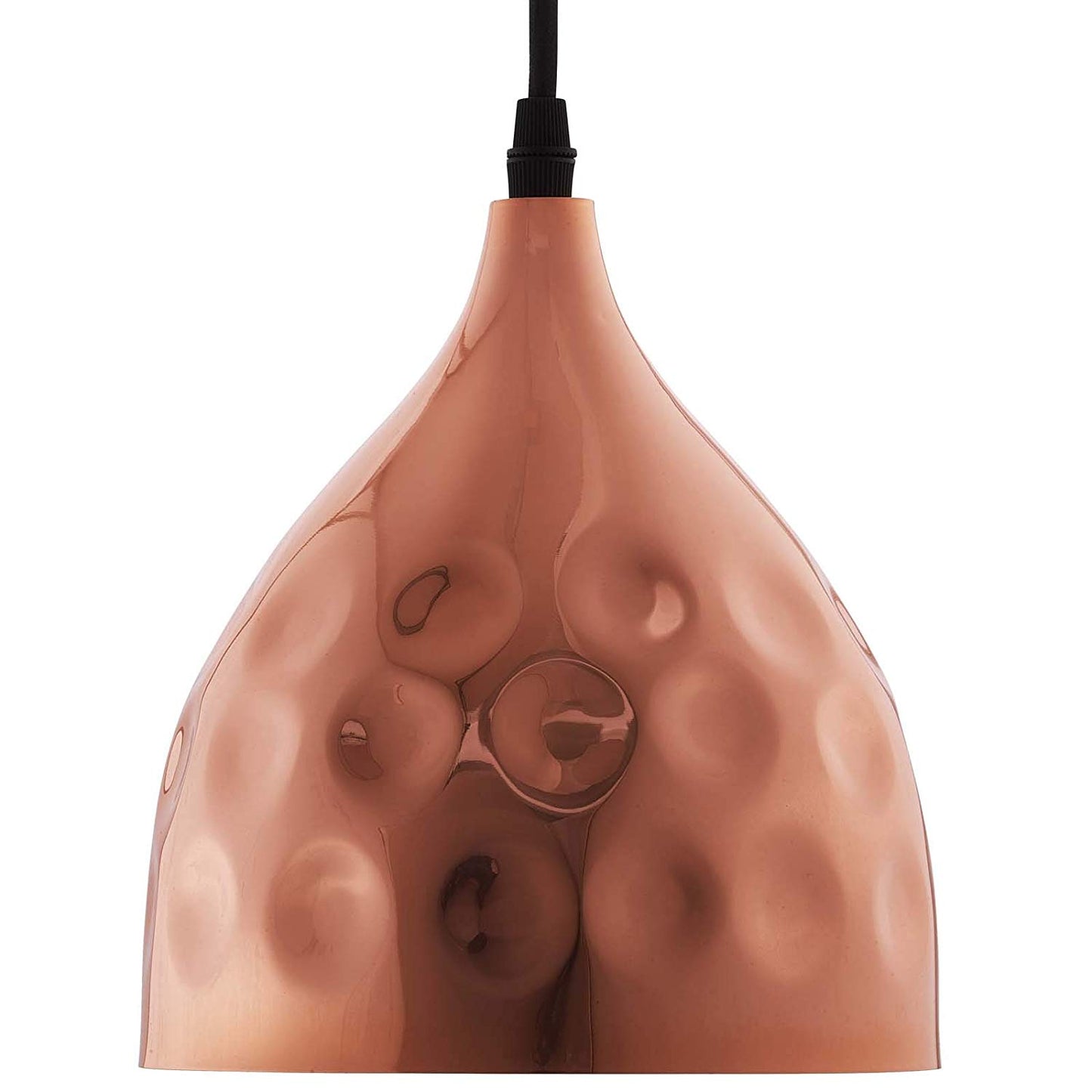 Dimple 6.5" Bell-Shaped Rose Gold Pendant Light By Modway - EEI-2903 | Pendant Lamps | Modishstore - 5