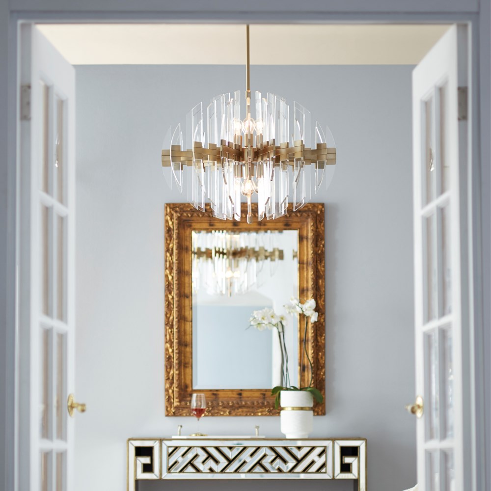 ZION 30in 8LT OVAL - AGB | Chandeliers | Modishstore - 2