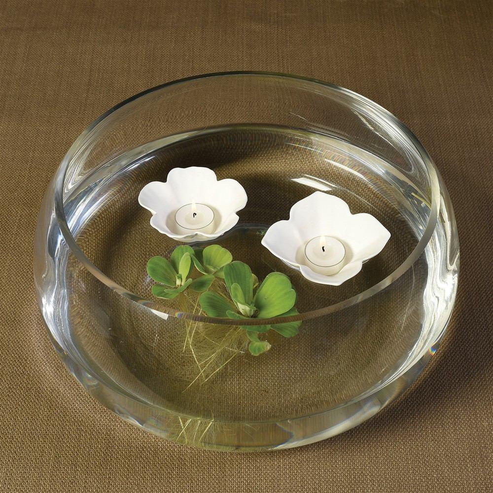 HomArt Hibiscus Floating Tealight Holder - Set of 4-4