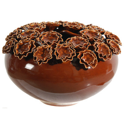 A&B Home Brown Ceramic Vase - Set Of 2 | Vases | Modishstore