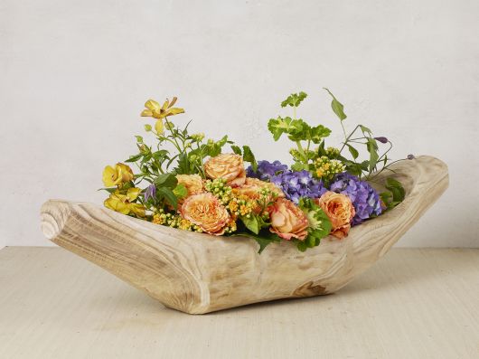 Fortune Wood Boat shaped Decorative Trays By Accent Decor-2 Shapes | Trays | Modishstore - 9